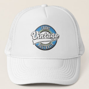 Cairns Australien Vintage-Logo. Truckerkappe
