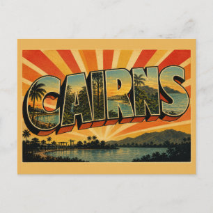 Cairns Queensland Australien Tropische Stadt Vinta Postkarte