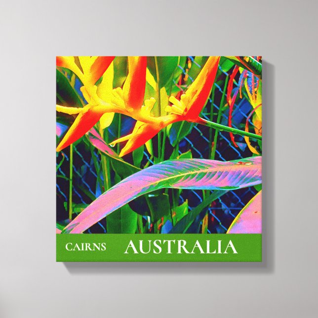Cairns Tropical Blume Australien Kunst Leinwanddruck (Vorderseite)