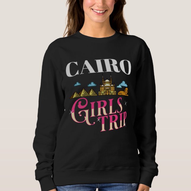 Cairo Egypt City Trip Skyline Map Travel Sweatshirt (Vorderseite)