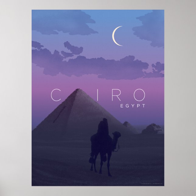 Cairo Sunset Travel Poster (Vorne)