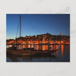 Cais da Ribeira in Porto, Portugal Postkarte
