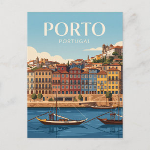 Cais da Ribeira Porto Portugal Postkarte