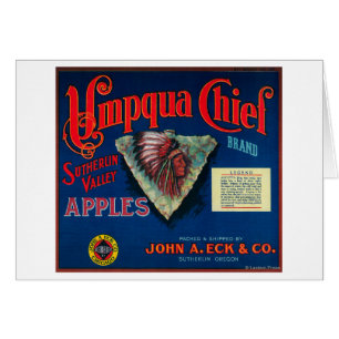 Caisse en chef LabelSutherlin d'Umpqua Apple, OU