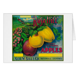 Caisse rose LabelWatsonville, CA d'Apple de