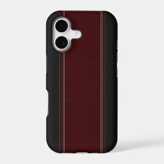 Caisse rouge et noire de l'iPhone 5 de fibre de