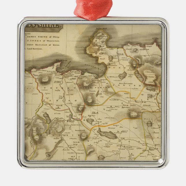 Caithness Grafschaft Silbernes Ornament (Vorne)