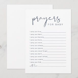 CAITLIN Marine Bleu Prières modernes pour carte bé