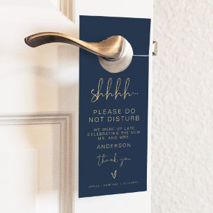 CAITLIN Marine und Gold Wedding Party Door Hanger Türanhänger