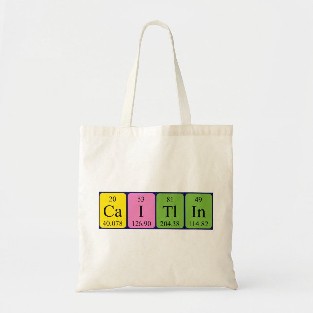 Caitlin Namen-Taschentasche periodischer Tabelle Tragetasche (Vorne)