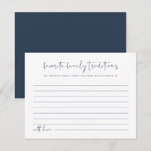CAITLIN Navy Blue Family Traditionen Baby Game Begleitkarte