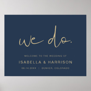 CAITLIN - Navy Gold Modernes Minimalistisch Wir he Poster