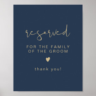 CAITLIN Navy & Gold vorbehalten für Familie der Br Poster
