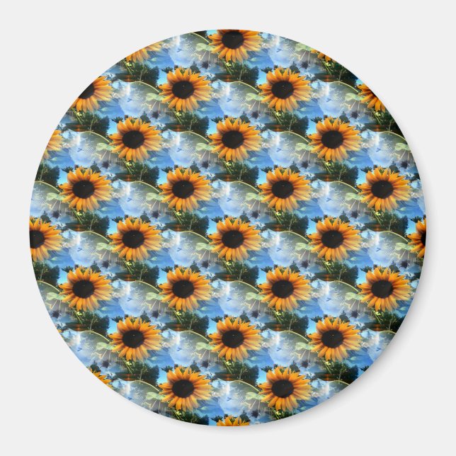Caitlins Sonnenblumen.. Magnet (Vorne)