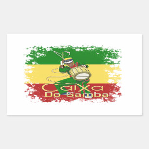 Caixa Batucada Samba Rechteckiger Aufkleber