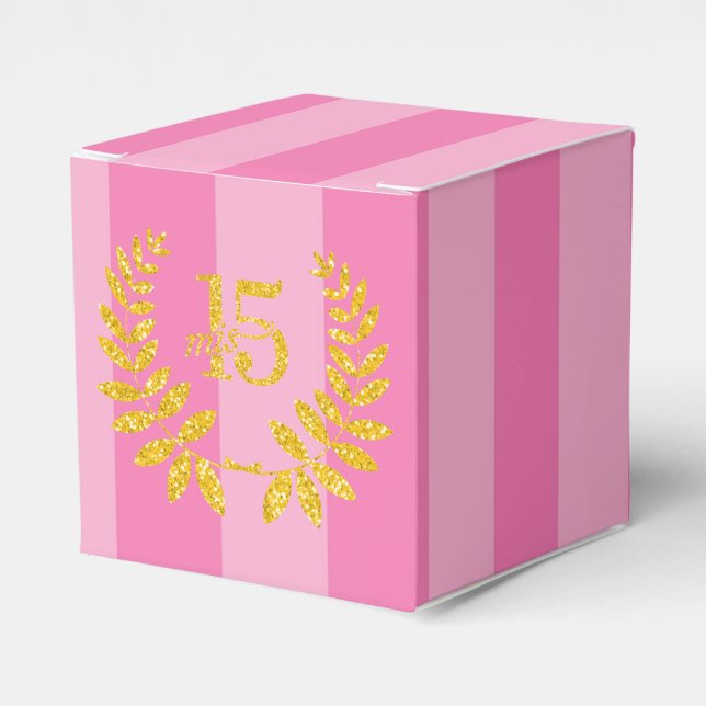 Caja cubo para recuerdo de 15 años geschenkschachtel (Vorderseite)