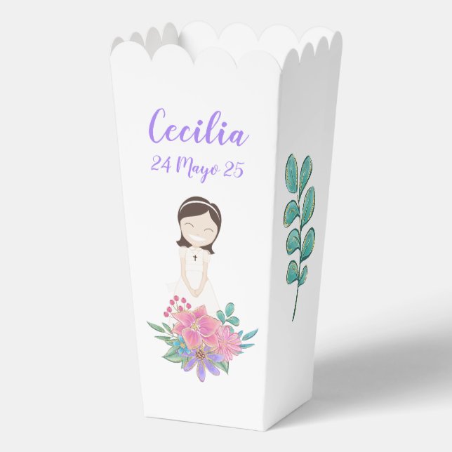 Caja de Palomitas Primera Comunión CECILIA Geschenkschachtel (Vorderseite)
