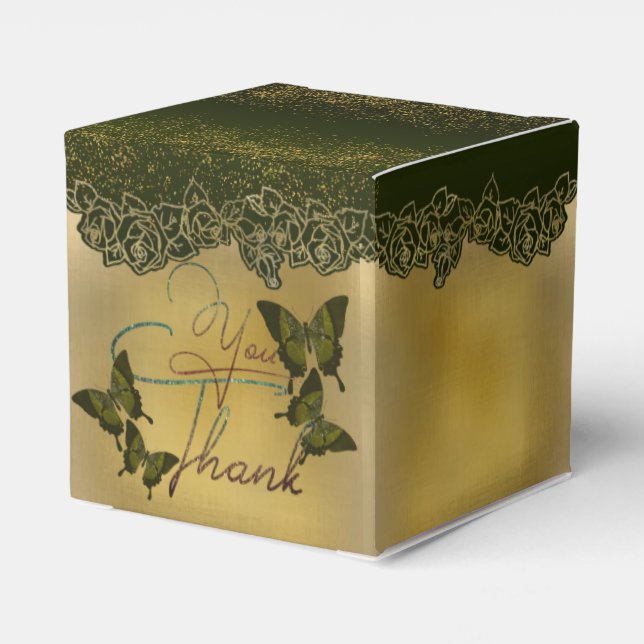 Caja de regalo con agradecimiento con mariposas geschenkschachtel (Rückseite)