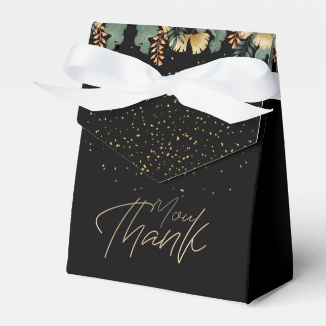 Caja de regalo elegante negra  con gracias geschenkschachtel (Vorderseite)