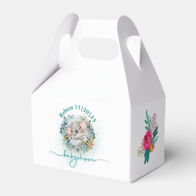 Caja para regalo Baby Shower "Baby Koala" Geschenkschachtel (Vorderseite)