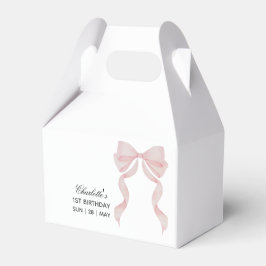 Caja para regalos pink bow 1st birthday geschenkschachtel
