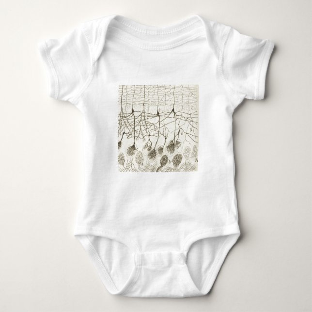 Cajals Neuronen 8 Baby Strampler (Vorderseite)