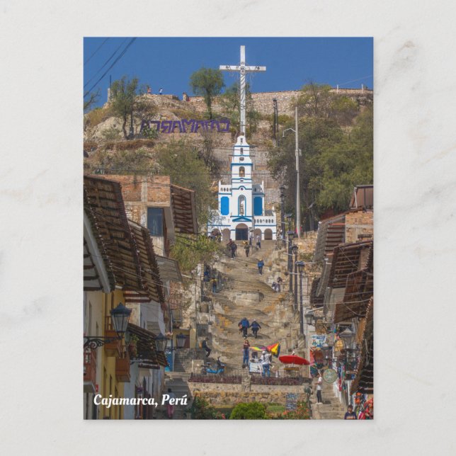 Cajamarca, Perú Cerro Santa Apolonia Postkarte (Vorderseite)