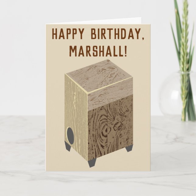 Cajon Drum Happy Birthday Card Karte (Vorderseite)