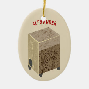 Cajon Trommel-personalisierte Weihnachtsverzierung Keramik Ornament
