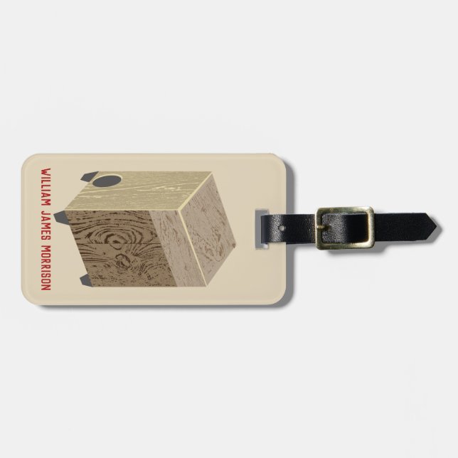 Cajon Trommel-personalisierter Gepäck-Umbau Gepäckanhänger (Vorderseite horizontal)