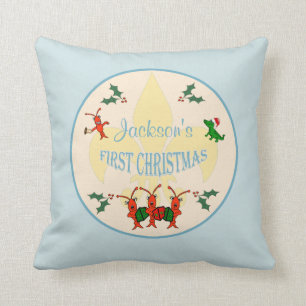Cajun Baby-erstes Weihnachten Kissen