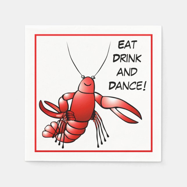 Cajun Boil Party Crawfish Crayfish essen Drink Tan Serviette (Vorderseite)