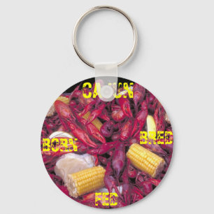 Cajun Born Bred Fed crawfish photo keyring Schlüsselanhänger