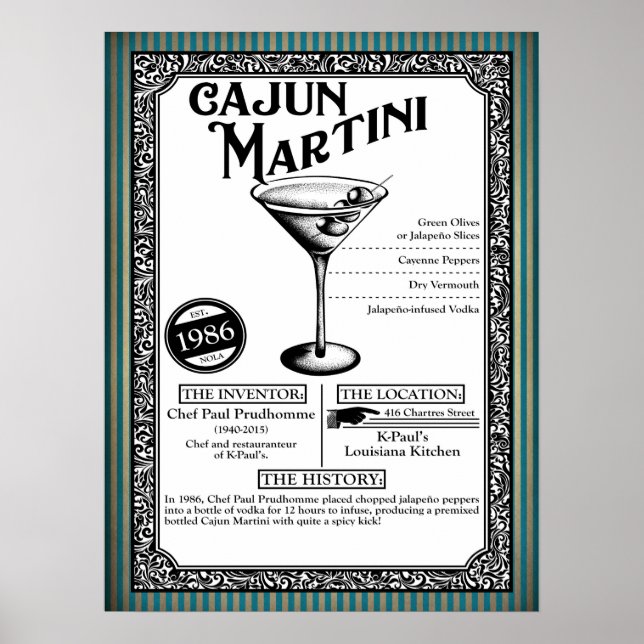 Cajun Cocktail Poster (Vorne)