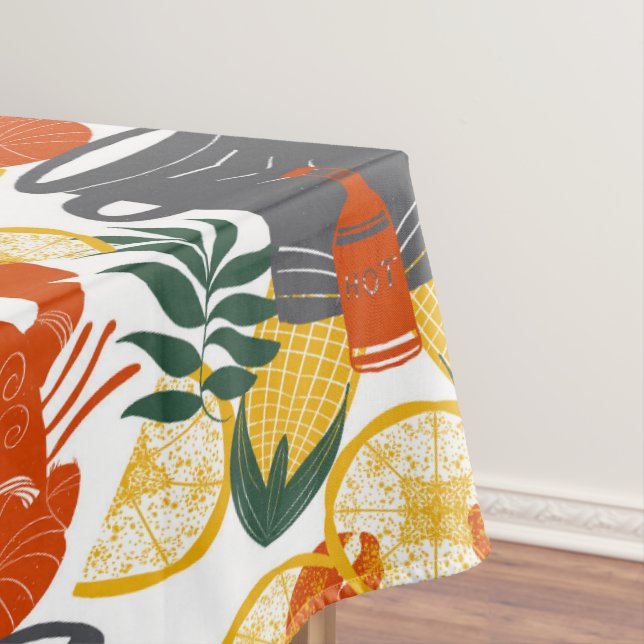 Cajun Crawfish Boil Tablecloth - Festive Seafood C Tischdecke (Beispiel)
