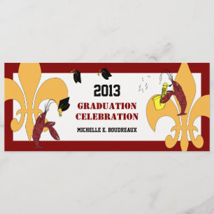 Cajun Crawfish Jazz Graduation Party Einladung