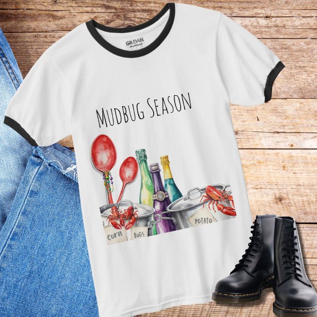 Cajun Crawfish Koch T-Shirt (Mudbug and crawfish season t shirt to wear to your crawfish boil parties and during the spring. )