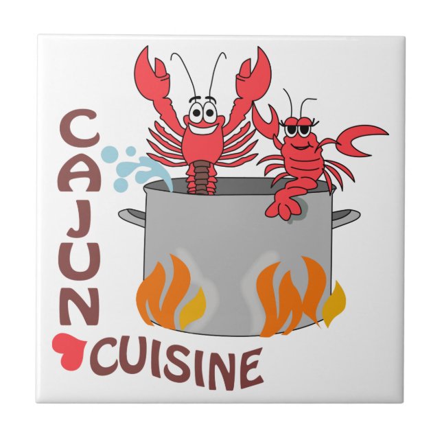 Cajun Cuisine Fliese (Vorderseite)