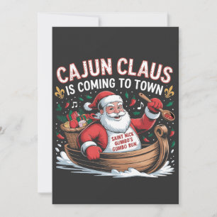 Cajun-Klaus kommt in die Stadt Weihnachts-Krampus Einladung