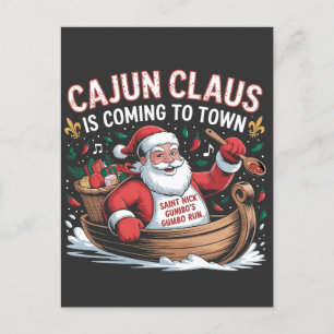 Cajun-Klaus kommt in die Stadt Weihnachts-Krampus  Einladungspostkarte