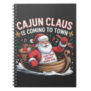 Cajun-Klausel kommt in die Stadt Weihnachts-Krampu Notizblock