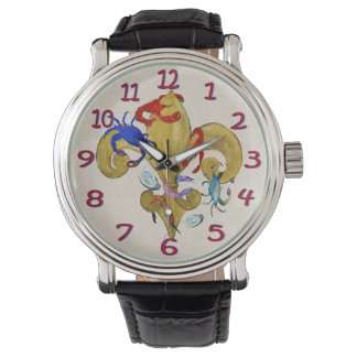 Cajun Lilie Herren-Uhr Armbanduhr