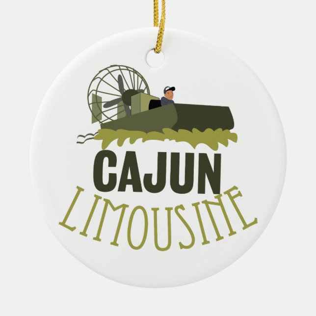 Cajun Limousine Keramik Ornament (Vorne)