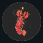 Cajun Louisiana Christmas Merry Crabmas X-Mas Ligh Runder Aufkleber<br><div class="desc">Krabben kochen, und während sie Schwänze drücken und Köpfe von den Mudbugs, Crawdads, Flussumpfern oder Grabhühnern sind zum Kotzen. Das Shirt für Crayfish Liebhaber und Louisiana oder New Orleans Cajuns. Tee aus der Krabbensaison, Tee für Krabbenliebhaber, Shirt zum Kochen... Crawfish ist mein Lieblingssaison Leopard Funny Cajun Hummer, wenn Sie Liebe...</div>
