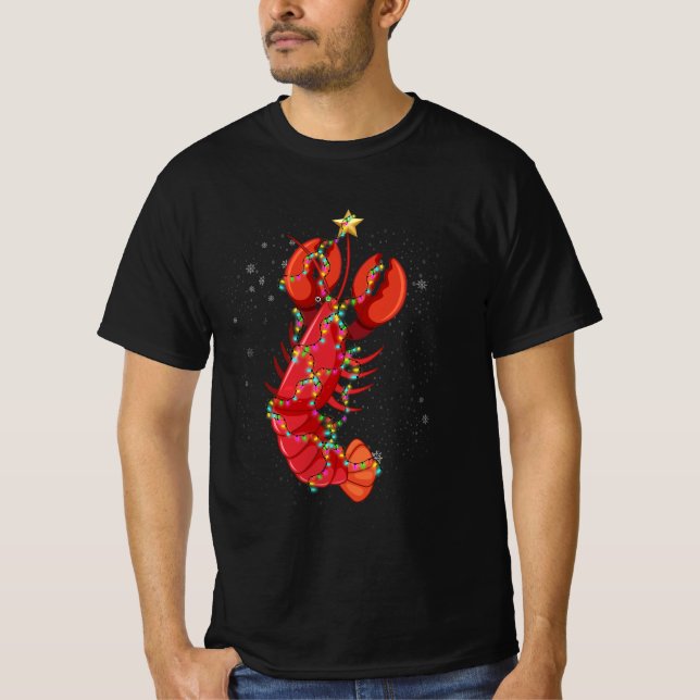 Cajun Louisiana Christmas Merry Crabmas X-Mas Ligh T-Shirt (Vorderseite)