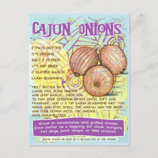 Cajun Onions Rezept Postkarte