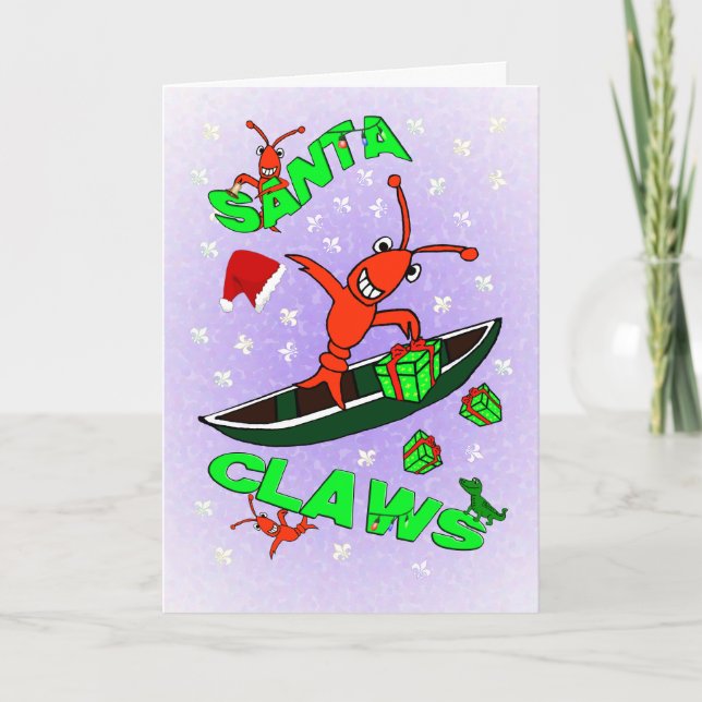 Cajun Panzerkrebs Sankt kratzt Weihnachten (Vorderseite)