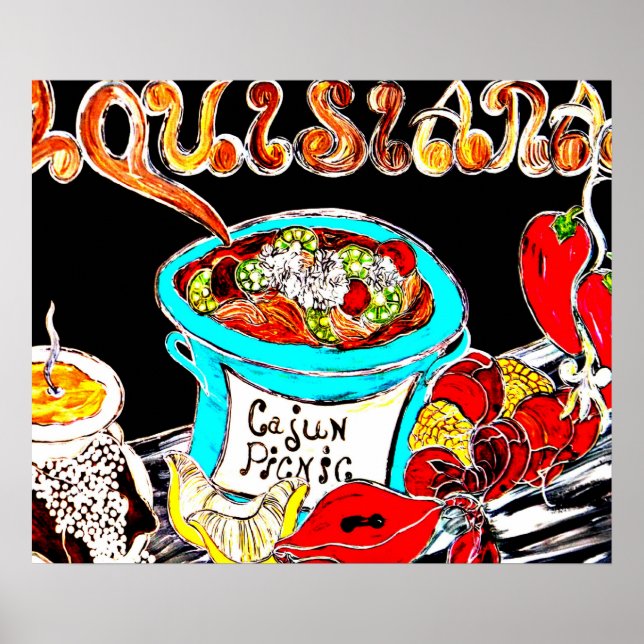 CAJUN PICNIC ART POSTER (Vorne)