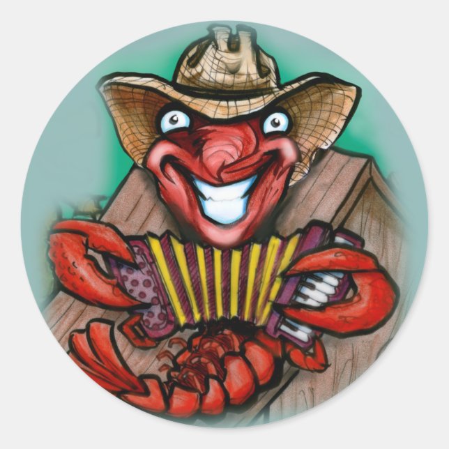 Cajun Runder Aufkleber (Vorderseite)