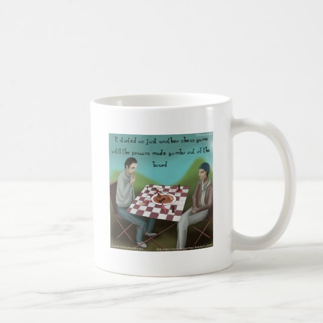 Cajun Schess Funny Cartoon Kaffeetasse (Rechts)